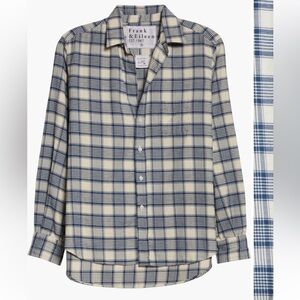 Frank & Eileen Burton up shirt in Blue Winter White Plaid